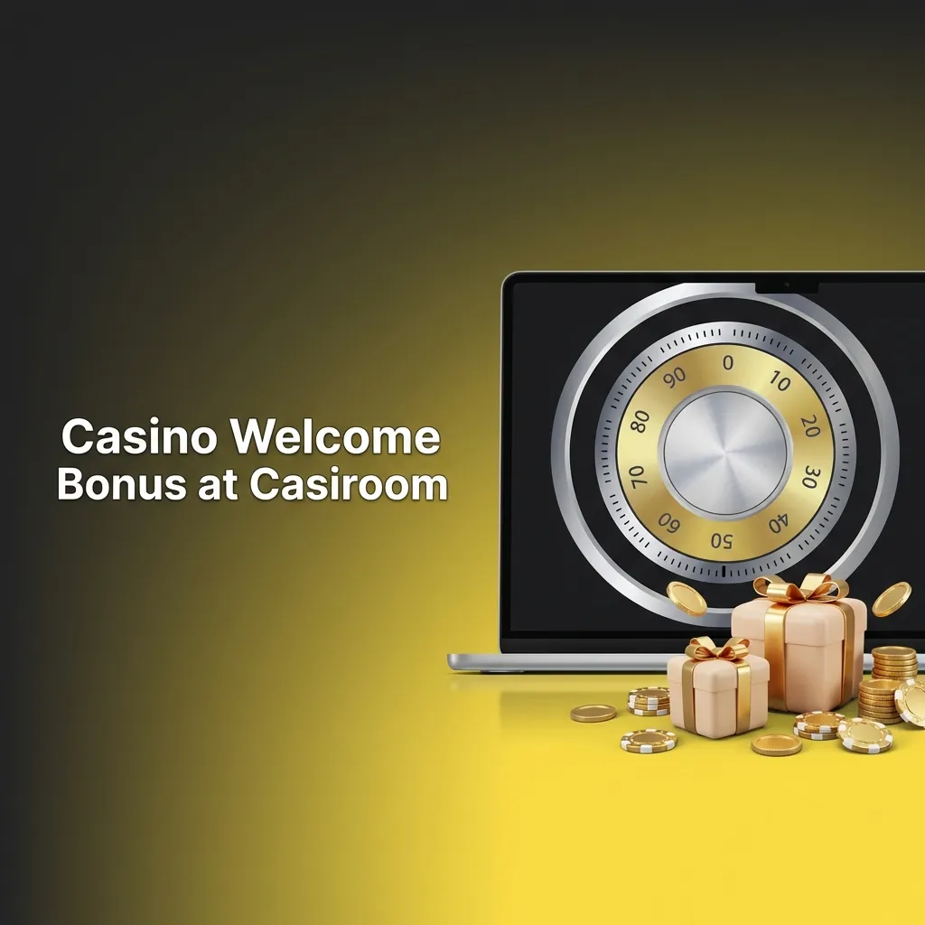 Casiroom casino welcome bonus offer showing tiered match percentages for UK players based on deposit amounts