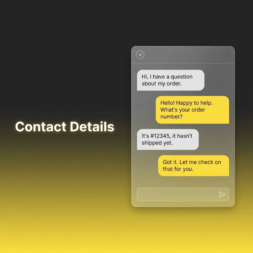 Customer support contact options including live chat, email, FAQ section, and social media channels for assistance.