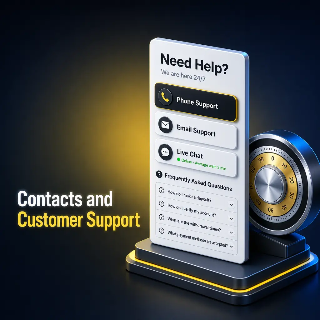 Casiroom 24/7 customer support options including live chat, email, phone, and FAQ section for UK players