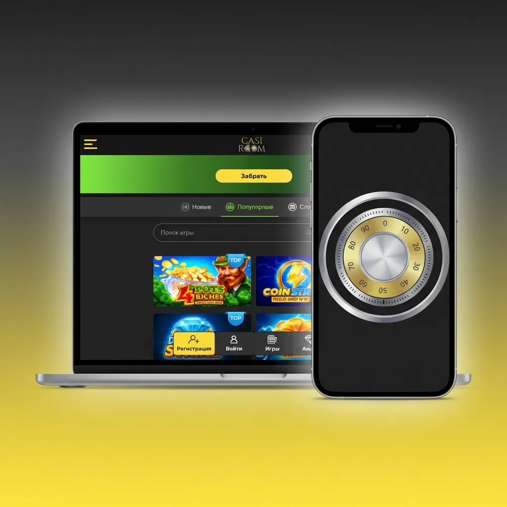 Casiroom website interface showing navigation menu with Sports, Casino, and Live Betting options, plus account controls