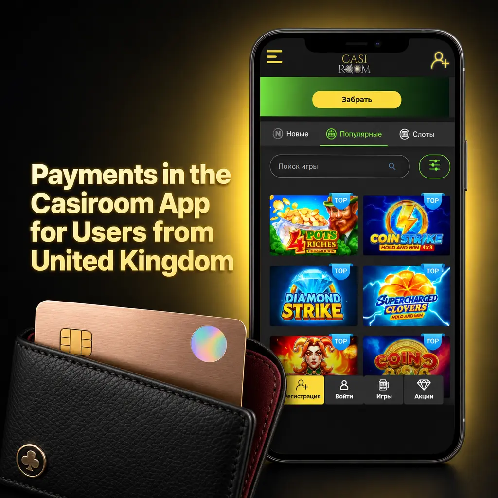 Casiroom app payment methods for UK users including VISA, Mastercard, Bitcoin, Skrill, and bank transfer options